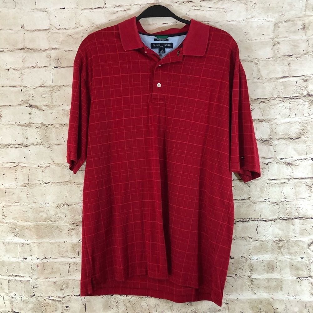 NWOT Red Tommy Hilfiger golf polo size large